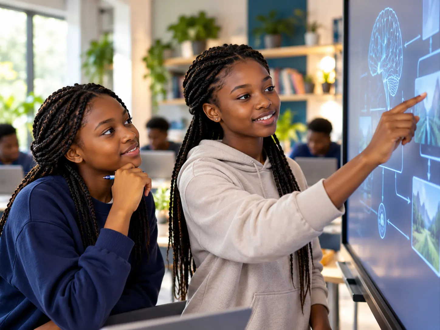Teens participating in practical digital learning — week 2