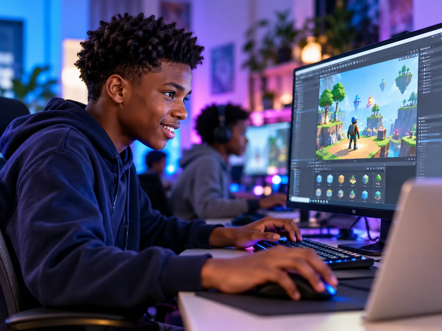 Teens participating in practical digital learning — week 5